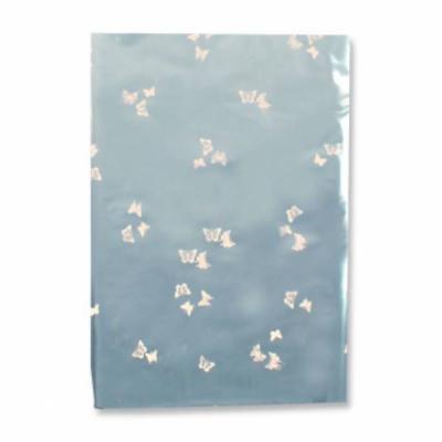 Пакет подарочный фольга металл с цветным рисунком 50*70 см 