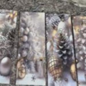 Пакет подарочный новогодний бумажный 12х35х9 см 58659