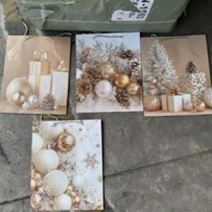 Пакет подарочный новогодний бумажный 18х23х10 см 58639