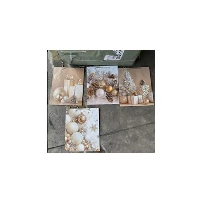 Пакет подарочный новогодний бумажный 18х23х10 см 58639