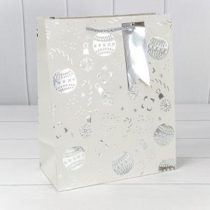 Пакет подарочный новогодний бумажный 26х32х10 см Новый год 442529