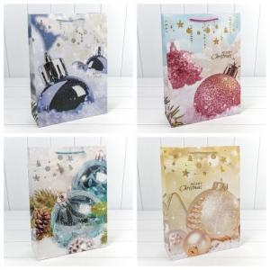 Пакет подарочный новогодний бумажный 30х41.5х12 см Новый год 441178