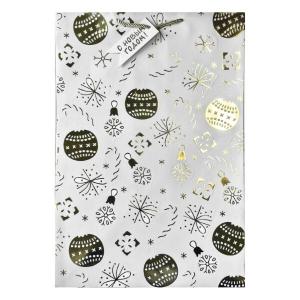 Пакет подарочный новогодний бумажный 36х54х30 см 58651