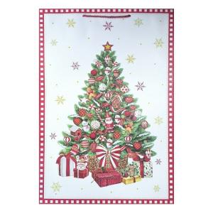 Пакет подарочный новогодний бумажный 36х54х30 см 58656