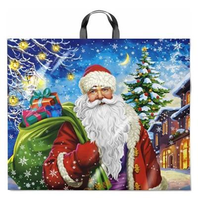 Пакет подарочный новогодний полиэтиленовый с петлевой ручкой 60х50 см 70 мкм Дарю подарки 25 шт