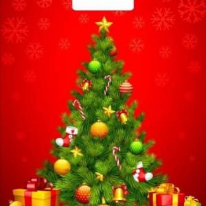 Пакет подарочный новогодний полиэтиленовый с прорубной ручкой 31х40 см 30 мкм Главная красавица 50 шт