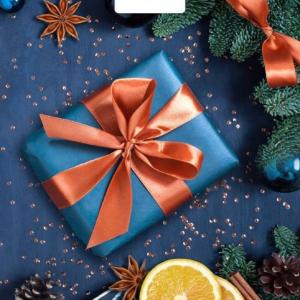 Пакет подарочный новогодний полиэтиленовый с прорубной ручкой 39х47.5 см 60 мкм Подарок с апельсинами 50 шт