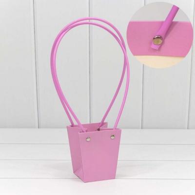 Пакет подарочный ваза для цветов 10*9*6.5 см Светло-сиреневый 441042