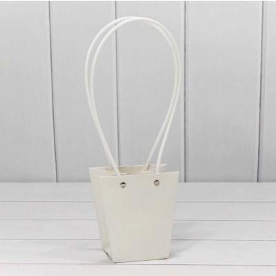 Пакет подарочный ваза для цветов 12.5*12*8 см Белый 44077819