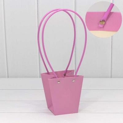 Пакет подарочный ваза для цветов 12.5*12*8 см Светло-сиреневый 445090