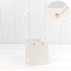 Пакет подарочный ваза для цветов 15*13*13 см Белый 441404