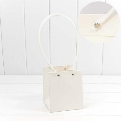 Пакет подарочный ваза для цветов 15*13*13 см Белый 441404