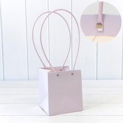 Пакет подарочный ваза для цветов 15*13*13 см Бледно-сиреневый 445121