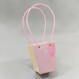 Пакет подарочный ваза для цветов 15.5*13*9.5 см Перламутр 445085