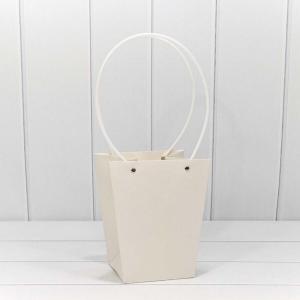 Пакет подарочный ваза для цветов 20*17*12 см Белый 4420484