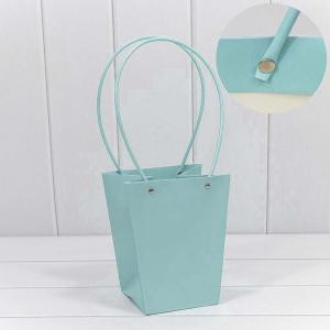 Пакет подарочный ваза для цветов 20*17*12 см Голубой 4420486