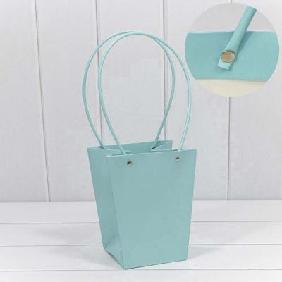 Пакет подарочный ваза для цветов 20*17*12 см Голубой 4420486