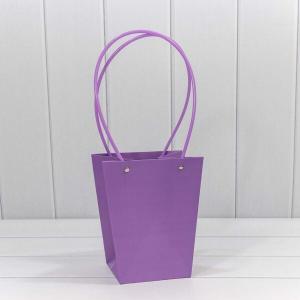 Пакет подарочный ваза для цветов 20*17*12 см Темно-сиреневый 4420488