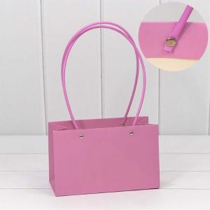 Пакет подарочный ваза для цветов 22*13.5*10.5 см Сиреневый 441584