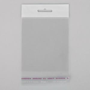 Пакет полипропиленовый прозрачный с клеевым клапаном еврослот 10+3*15+3 см 25 мкм 100 шт/уп