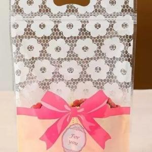 Пакет упаковочный с замком zip-lock 15х22 см Бант розовый 50 шт 902506