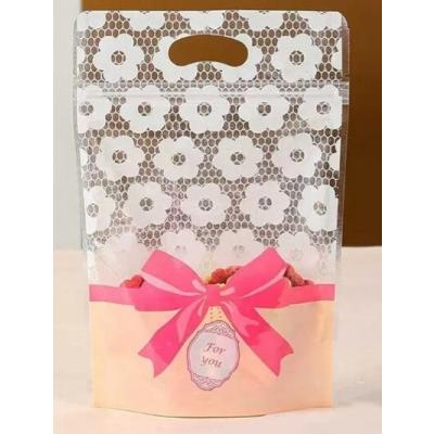 Пакет упаковочный с замком zip-lock 15х22 см Бант розовый 50 шт 902506