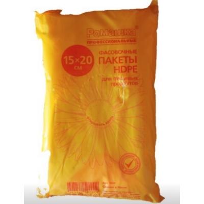 Пакеты фасовочные 15х20 см 8 мкм (условно 500 штук) Ромашка желтая 900191