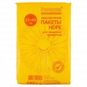 Пакеты фасовочные 25х40 см 10 мкм евро РОМАШКА (условно 500 шт)