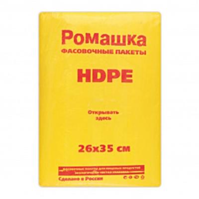 Пакеты фасовочные ПНД 18+8х35 см 7 мкм Ромашка евроблок 90207