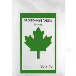 Пакеты фасовочные ПНД 30х40 см евроблок Зеленый клен матовый 901842