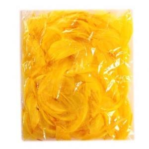 Перья цветные 9 см 12 г Лимон