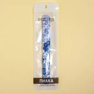 Пилка для ногтей «Гжель» прямая 180/240 18 см разноцветная 577260
