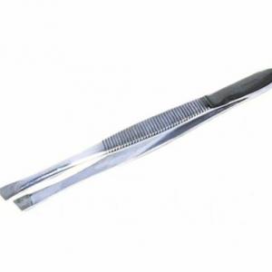 Пинцет для бровей скошенный B-158-S-SH