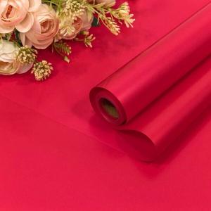 Пленка флористическая матовая в рулоне 58 см*10 м Корейская малиновый 442521