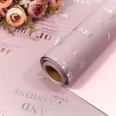 Пленка флористическая матовая в рулоне 58 см*10 м С тиснением светло-сиреневый 1346/16