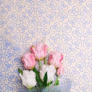 Пленка флористическая матовая в рулоне 60 см*10 м Бантики лаванда 621890