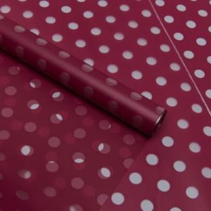 Пленка флористическая матовая в рулоне 70 см*10 м Жемчужины брусничный 622516