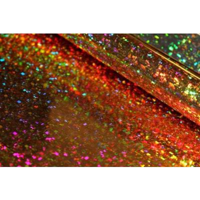 Пленка упаковочная голографическая в рулоне 70 см*8.1 м Золотая 444705