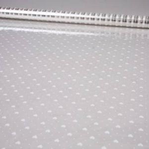 Пленка упаковочная прозрачная с рисунком для цветов и подарков в рулоне Мелкие сердца 70 см*8 м Белый