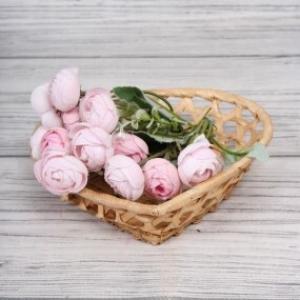 Плошка плетеная (бамбук) 18*18*4 см Сердце 566367