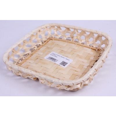 Плошка плетеная (бамбук) 19*19*5 см Квадрат 56894