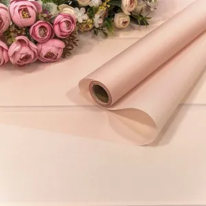 Плёнка флористическая матовая в рулоне 58 см*10 м Серо-розовый 441106