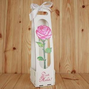 Подарочная коробка из дерева для шампанского 11*11*41 см Для тебя! 15343