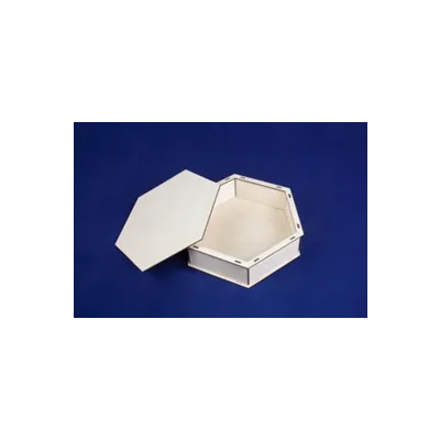 Подарочная коробка из дерева шестигранная с крышкой 22.5*26*7 см Фанера 15325