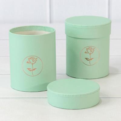 Подарочная коробка круглая 8.5*10 см Мятный 443530