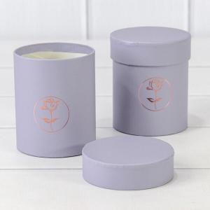 Подарочная коробка круглая 8.5*10 см Сиреневый 441615