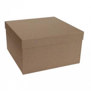 Подарочная коробка квадрат 20*20*10 см Крафт 530110