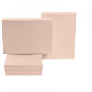 Подарочная коробка прямоугольник 23*16*5 см Пудра 536147, цена за шт