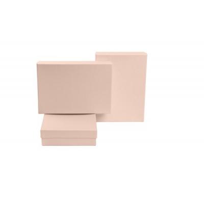 Подарочная коробка прямоугольник 23*16*5 см Пудра 536147, цена за шт