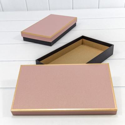 Подарочная коробка прямоугольник 24*14*4 см Под кошелек пудровый 447825